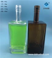 800ml長(zhǎng)方形玻璃威士忌酒瓶
